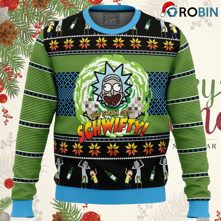 Let’s Get Schwifty! Rick And Morty Ugly Christmas Sweater