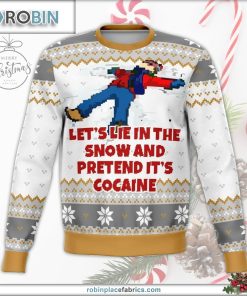 lets lie in the snow and pretend dank ugly christmas sweater 73 XdGFy