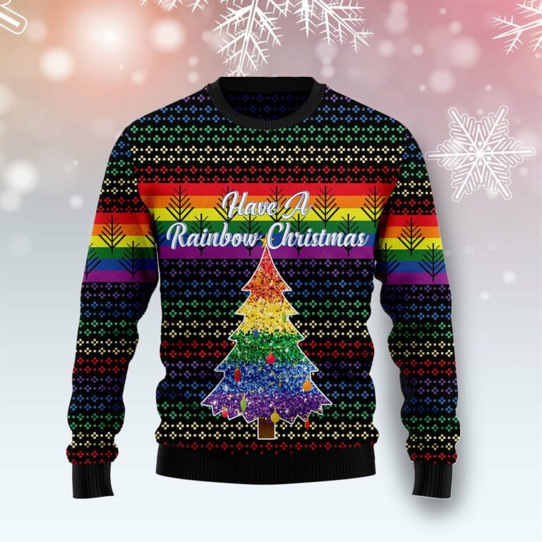 LGBT Rainbow Christmas Ugly Sweatshirt, Sweater
