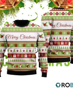 Light Up Christmas Gift Pattern Ugly Christmas Sweater RB2095