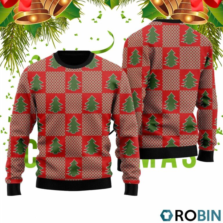 Light Up Christmas Tree 3D Print Ugly Christmas Sweater RB2082