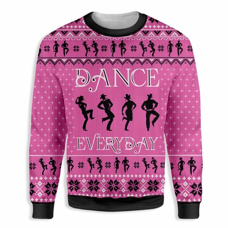 Line Dance Christmas All Over Print Ugly Sweatshirt, Sweater