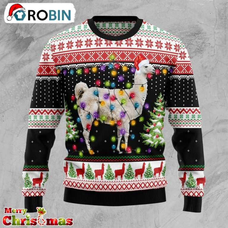 Llama Hit That Merry X-Mas Ugly Christmas Sweater