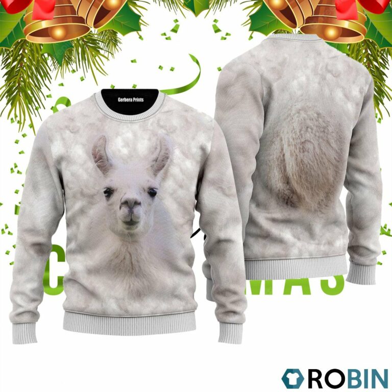 Llama 3D Print Ugly Christmas Sweater RB2209