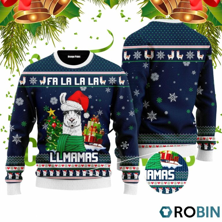 Llmamas Fa La La La Ugly Christmas Sweater RB4244