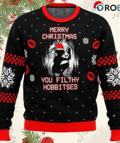 Lord Of The Rings Filthy Hobitses Ugly Christmas Sweatshirt, Sweater