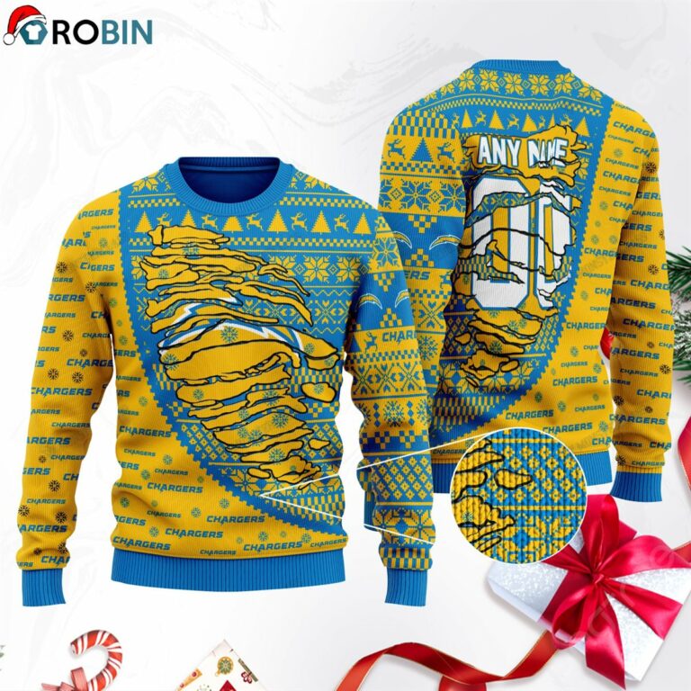Los Angeles Chargers Football Ugly Christmas Sweater, Sweatshirt SWT128