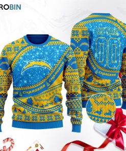 los angeles chargers football ugly christmas sweater sweatshirt swt hzbndt