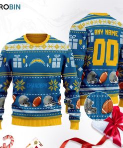 los angeles chargers football ugly christmas sweater sweatshirt swt luplbj