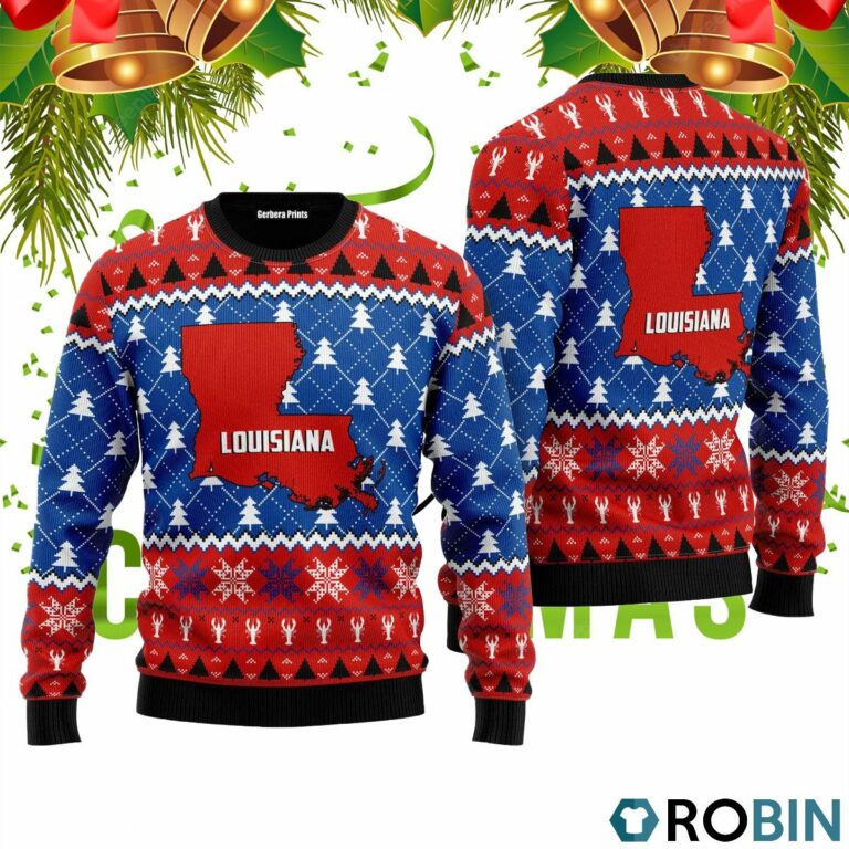Louisiana Sweet Home Ugly Christmas Sweater RB4530