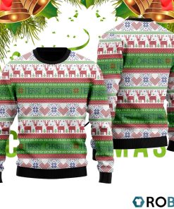 lue Red Tacky Reindeer Xmas Pattern Ugly Christmas Sweater RB2075