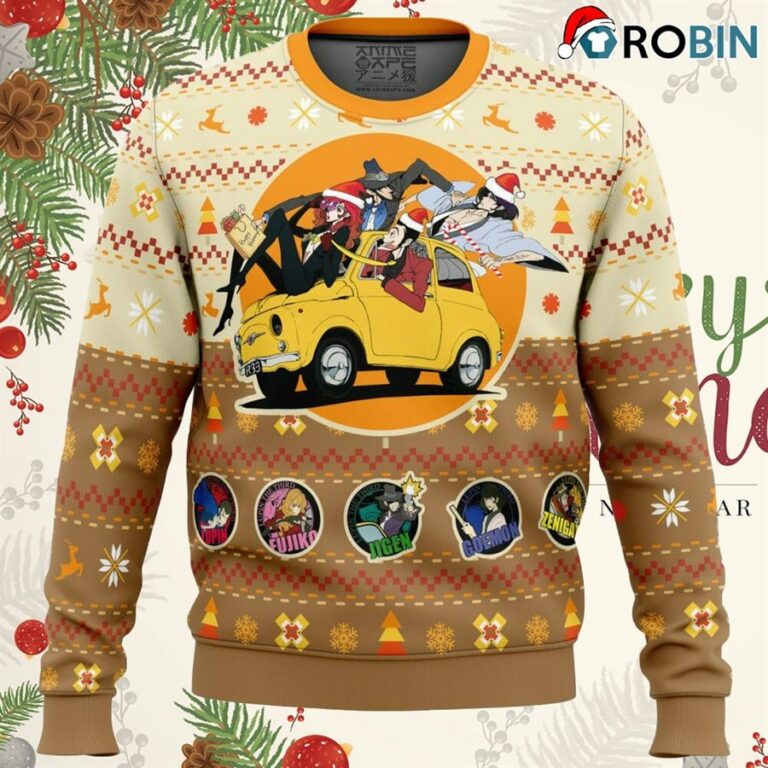 Lupin The 3rd Happy Trip Ugly Christmas Sweater