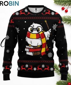 magic owl ugly christmas sweater 1 ijqogz