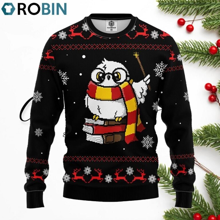 Magic Owl Ugly Christmas Sweater