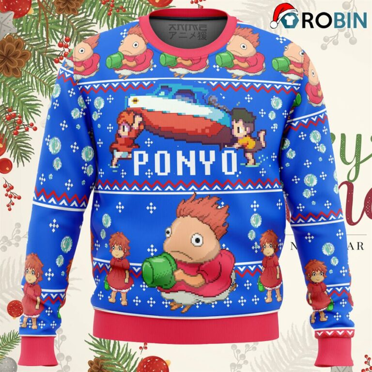 Magical Ponyo Ugly Christmas Sweater