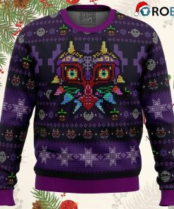 Majoras Mask Seamless Pattern Legend Of Zelda Ugly Christmas Sweater