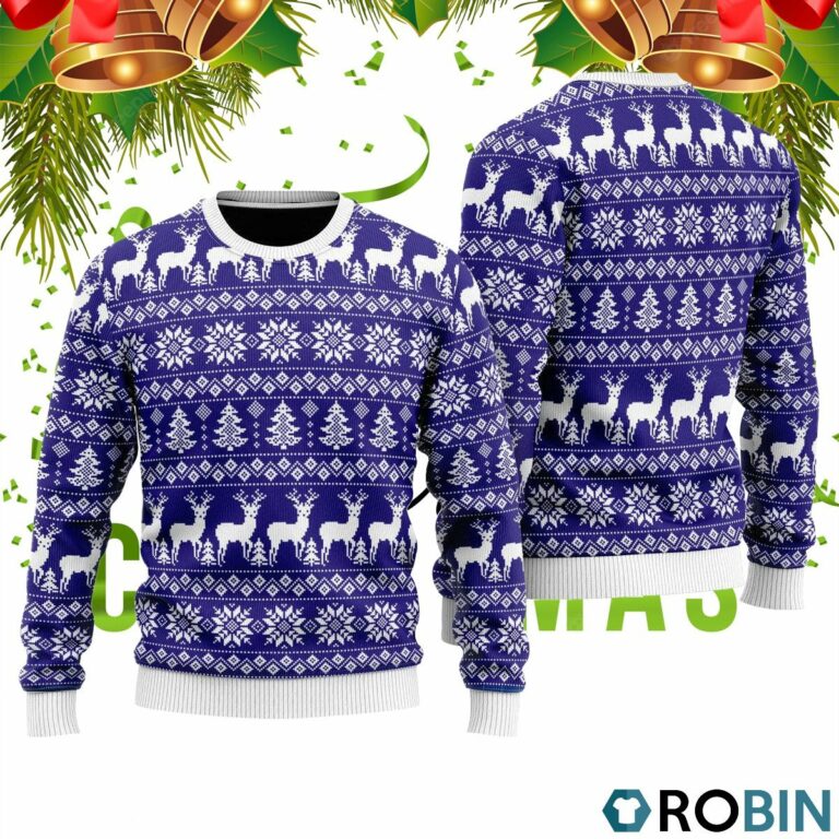 Make It Rein Deer Pattern Ugly Christmas Sweater RB2038