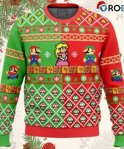 Mario Bros Ugly Christmas Sweatshirt, Sweater Mario Bros Ugly Christmas Sweatshirt, Sweater
