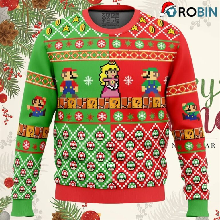Mario Bros Ugly Christmas Sweatshirt, Sweater