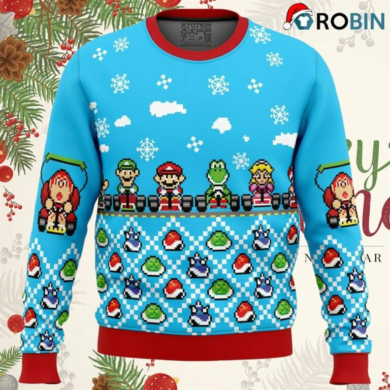 Mario Kart Ugly Christmas Sweatshirt, Sweater