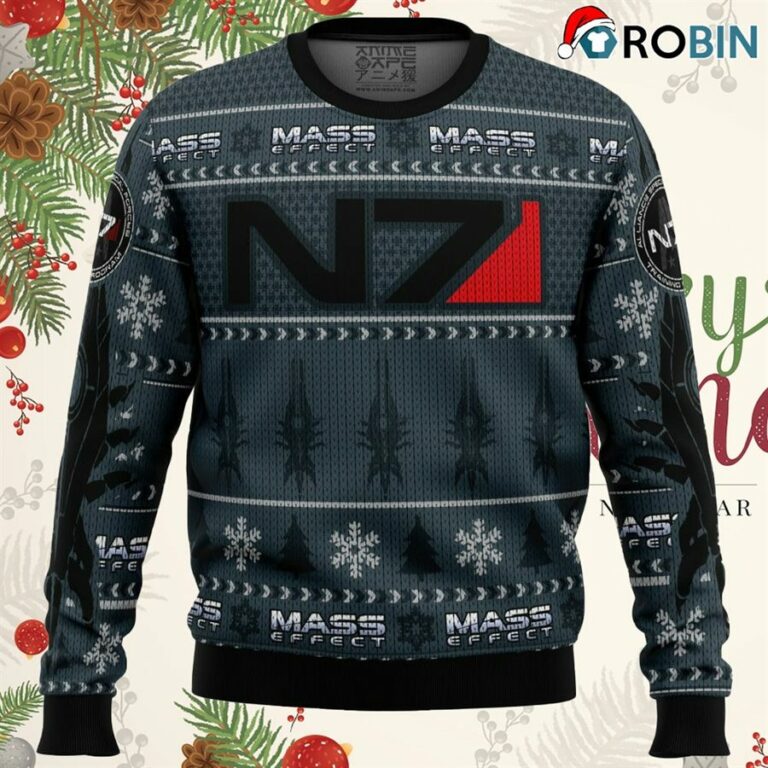 Mass Effect N7 Ugly Christmas Sweater