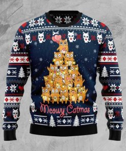Meowy Catmas Ugly Christmas Sweatshirt, Sweater