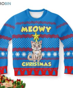 meowy christmas cat ugly christmas sweatshirt sweater 1 fazblv