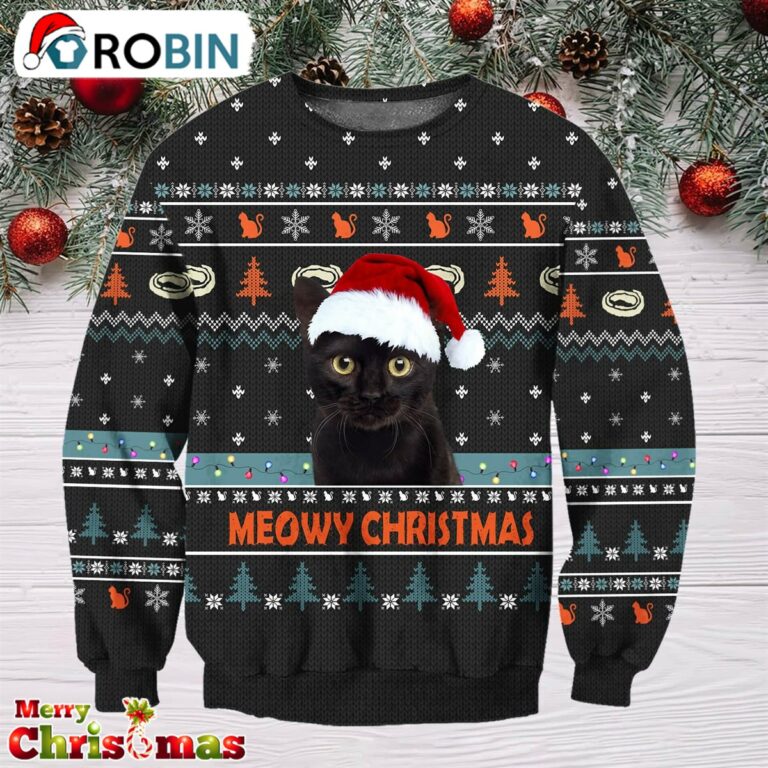 Meowy Christmas Ugly Christmas Sweater – Best Xmas Gift