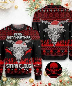 Merry Anti Christmas Satan  Claus Ugly Christmas Sweatshirt, Sweater