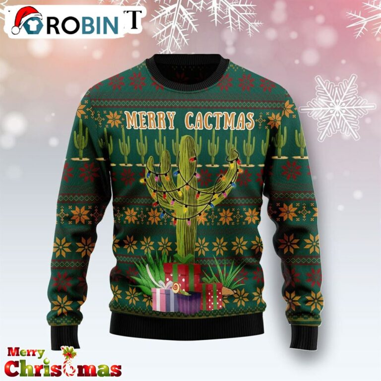Merry Cactus Ugly Christmas Sweater – Best Xmas Gift