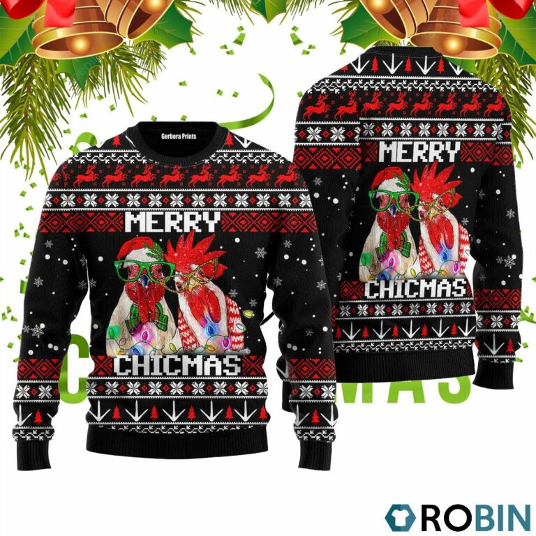 Merry Chickmas Ugly Christmas Sweater RB4245