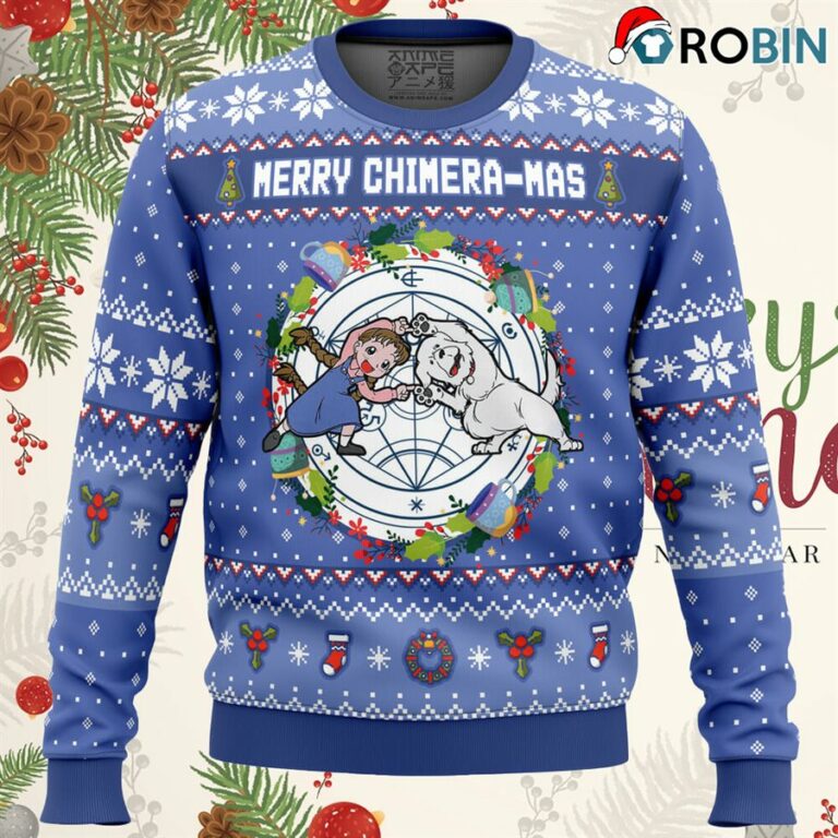 Merry Chimera-Mas Fullmetal Alchemist Christmas Sweater