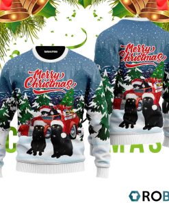 Merry Christmas Black Cat Ugly Christmas Sweater RB4230