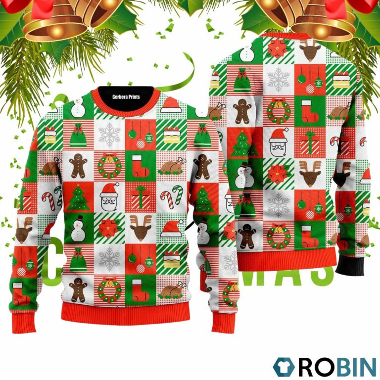 Merry Christmas Light It Up Pattern Ugly Christmas Sweater RB2230