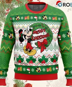 merry christmas mickey mouse disney ugly christmas sweater 1 6ESou