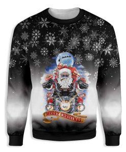 Merry Christmas Santa Biker Ugly Christmas Sweatshirt – Sweater