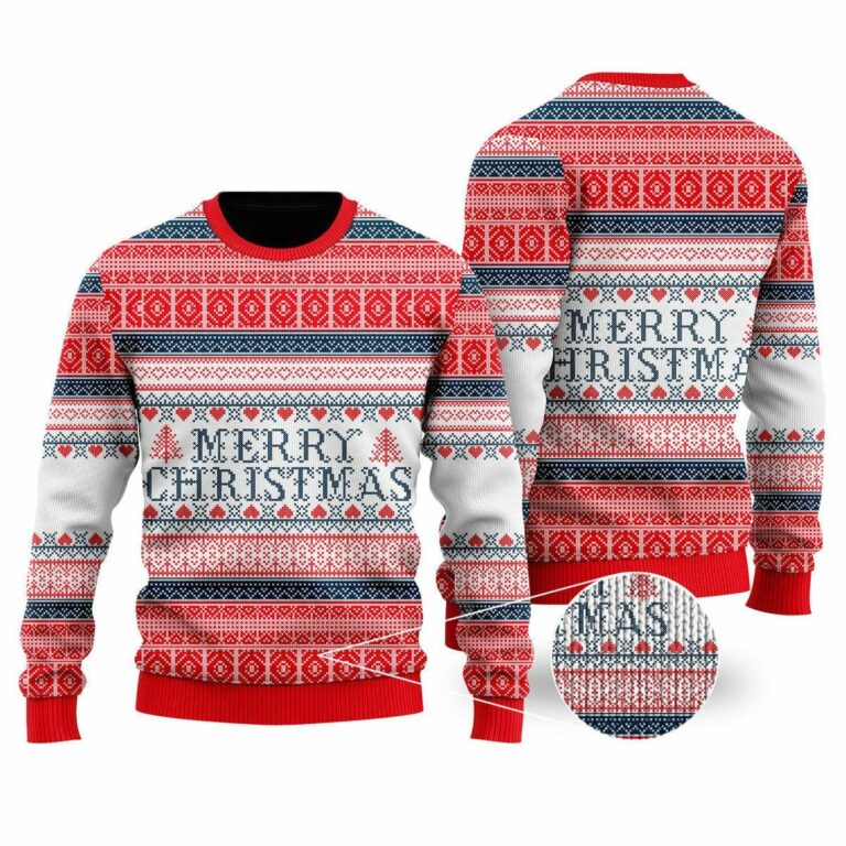 Merry Christmas Sleigh It All Over Print Ugly Sweatshirt, Sweater
