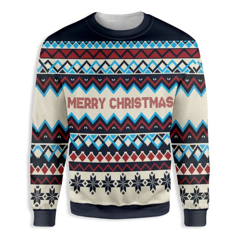 Merry Christmas Ugly Seamless Pattern Ez22 1610 Ugly Christmas Sweatshirt – Sweater