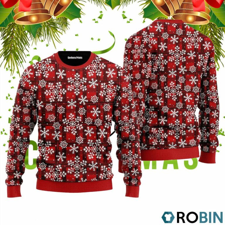 Merry Christmas Wonderful Holiday Pattern 3D Print Ugly Christmas Sweater RB2497