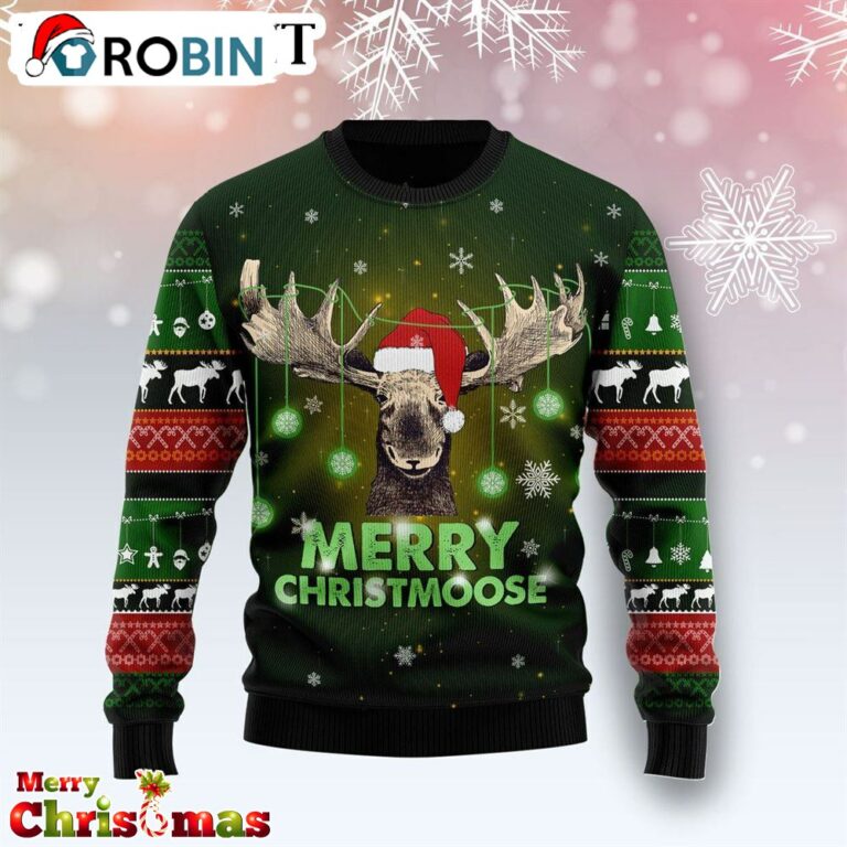 Merry Christmoose Ugly Christmas Sweater – Best Xmas Gift
