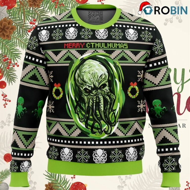 Merry Cthulhumas Cthulhu Ugly Christmas Sweatshirt, Sweater