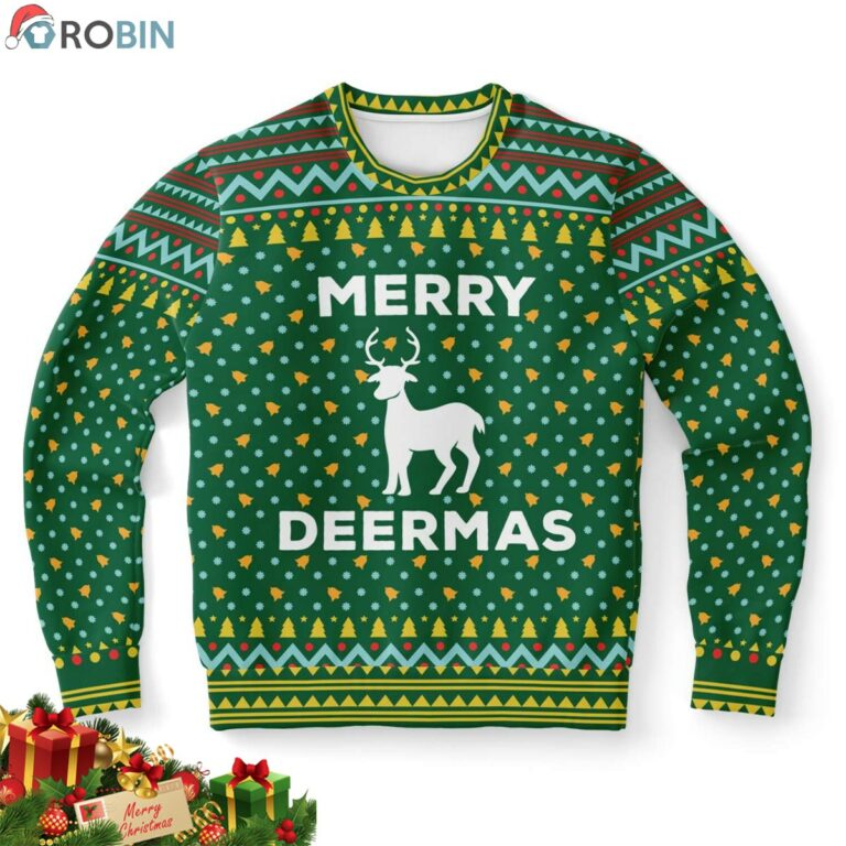 Merry Deermas Ugly Christmas Sweatshirt, Sweater