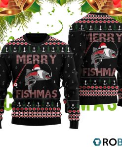 Merry Fishmas Ugly Christmas Sweater RB2058