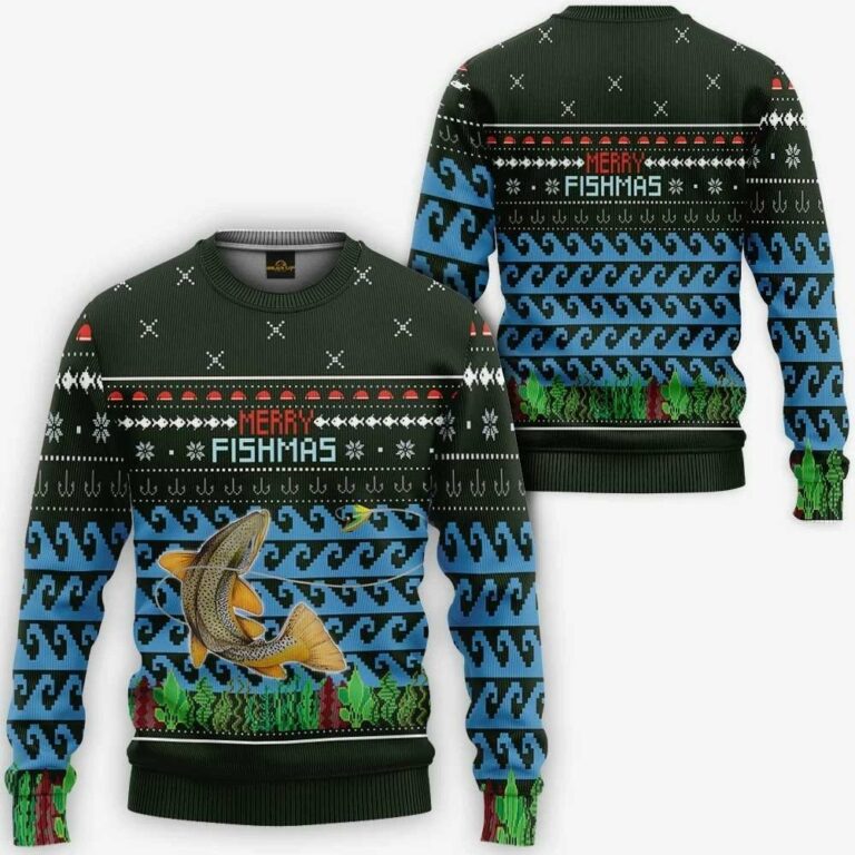 Merry Fishmas Ugly Christmas Sweater RB3048