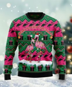 Merry Flockin Christmas Flamingo Ugly Sweatshirt, Sweater