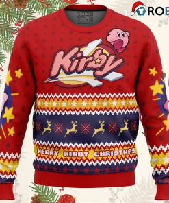 merry kirby christmas kirby ugly christmas sweater 1 6gR3U