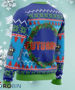 merry kissmyass futurama ugly christmas sweater 3 49710