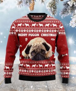Merry Puggin Ugly Sweatshirt, Sweater