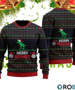 Merry Rexmas Vintage Ugly Christmas Sweater RB2444