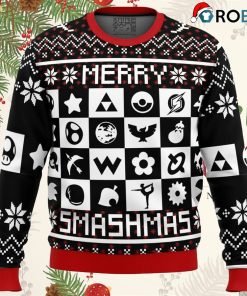 merry smashmas super smash bros ugly christmas sweater 1 pmg8x